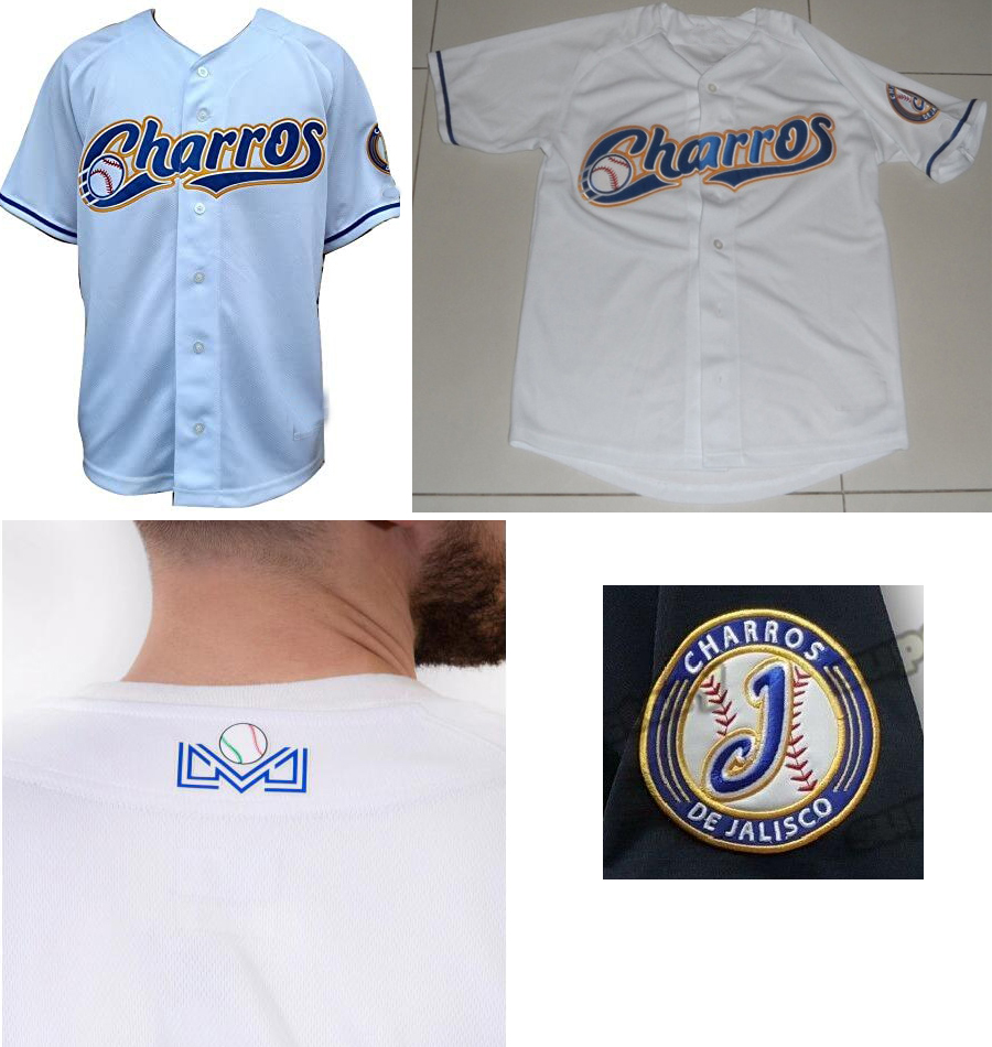 El Siglo Charros de Jalisco Baseball Authentic White Jersey New Made Oficial->more ncaa teams->NCAA Jersey